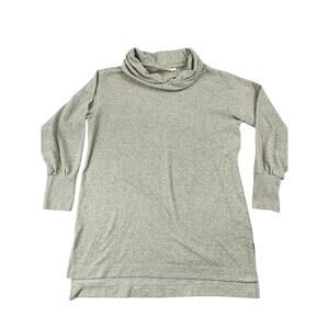 Maeve by anthropologie sz large cowl neck tunic oversized heather green sweater